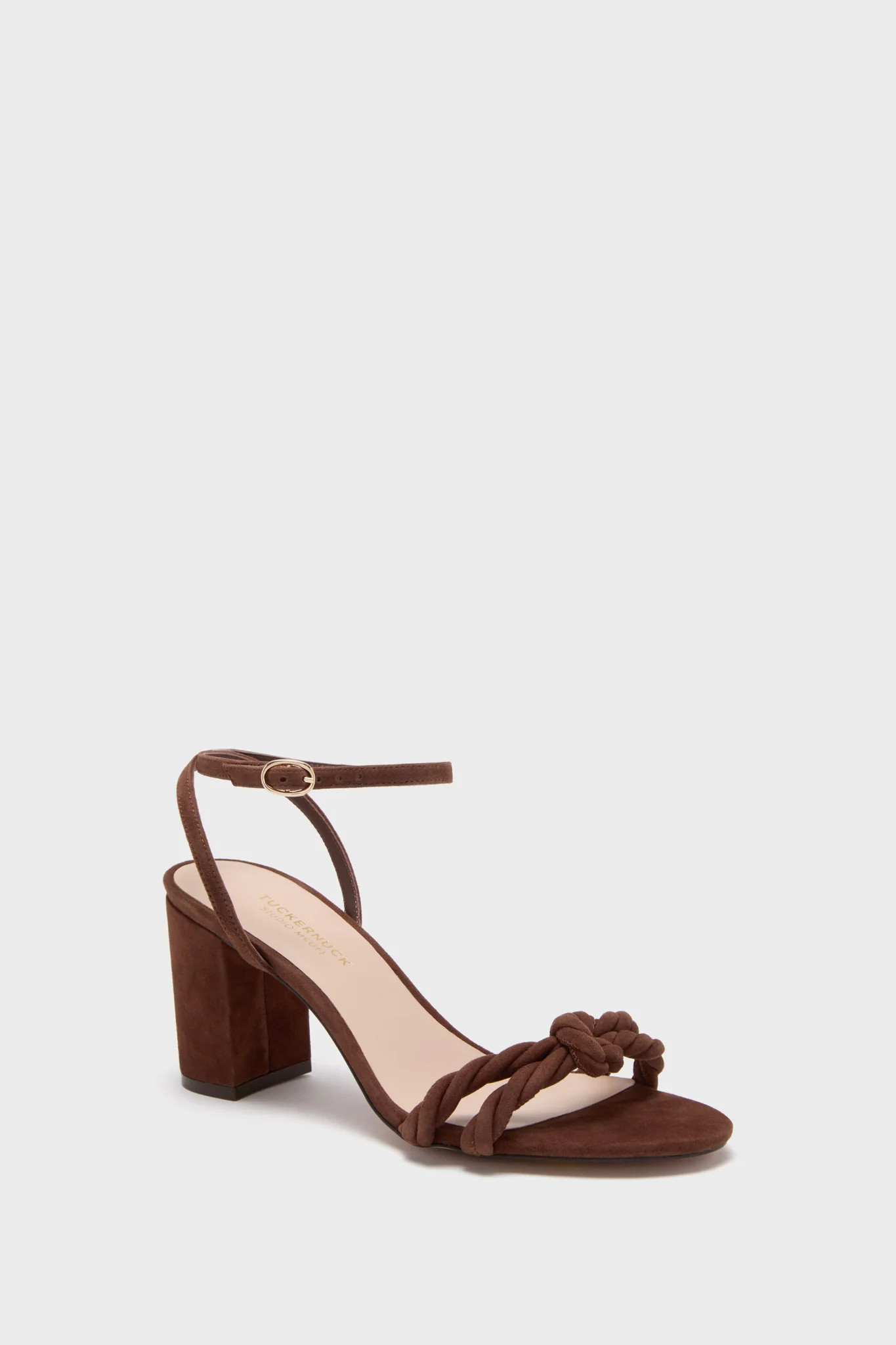 Brown Suede Wren Block Heels | Tuckernuck (US)