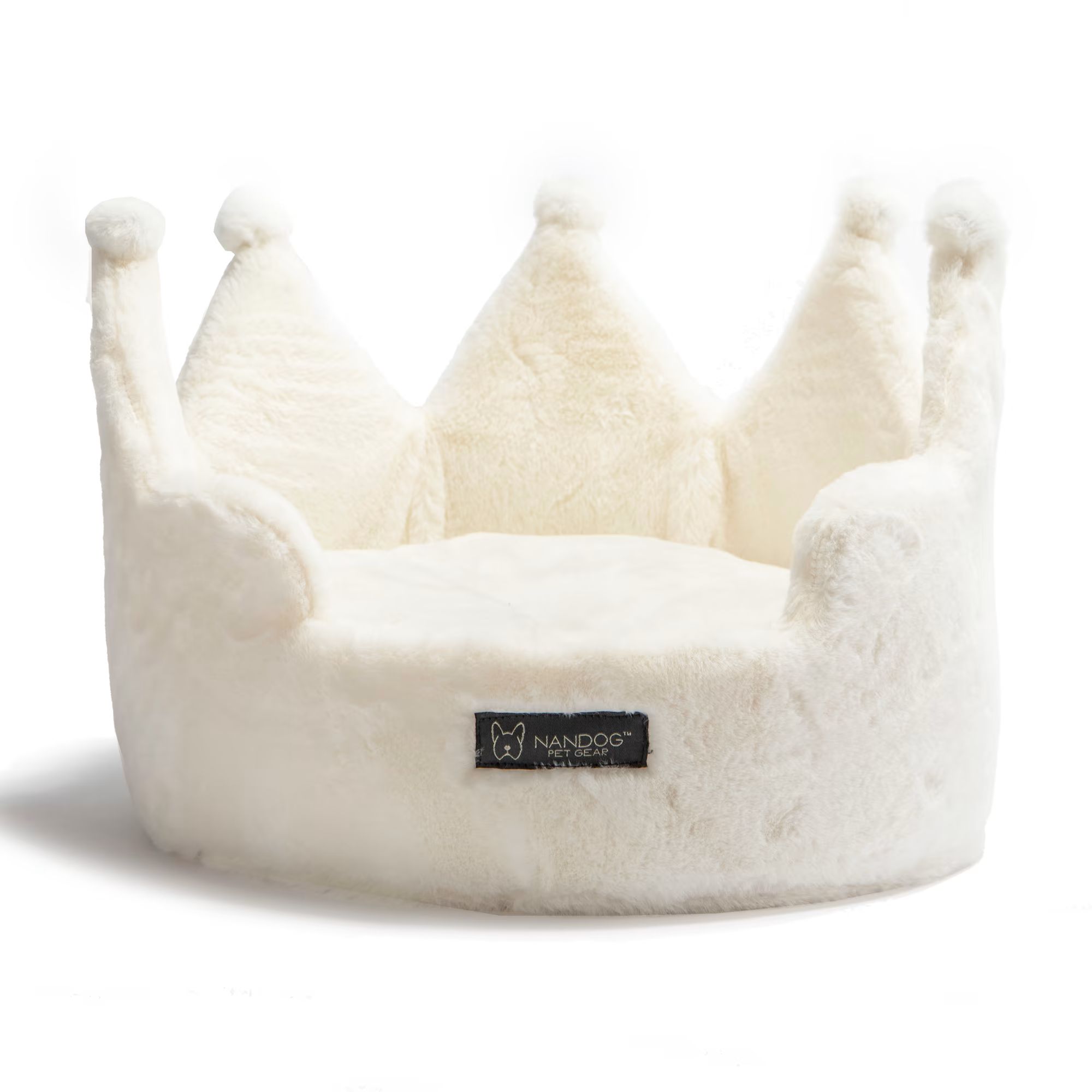 Nandog Pet Gear Ivory Cloud Collection Crown Pet Bed, 16" L X 16" W X 12" H | Petco