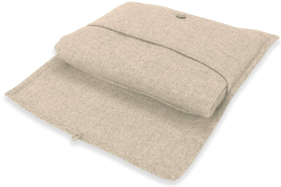 Jet&Bo 100% Pure Cashmere Travel Blanket & Storage Pouch Sand 60" x 45" in Gift Box | Amazon (US)
