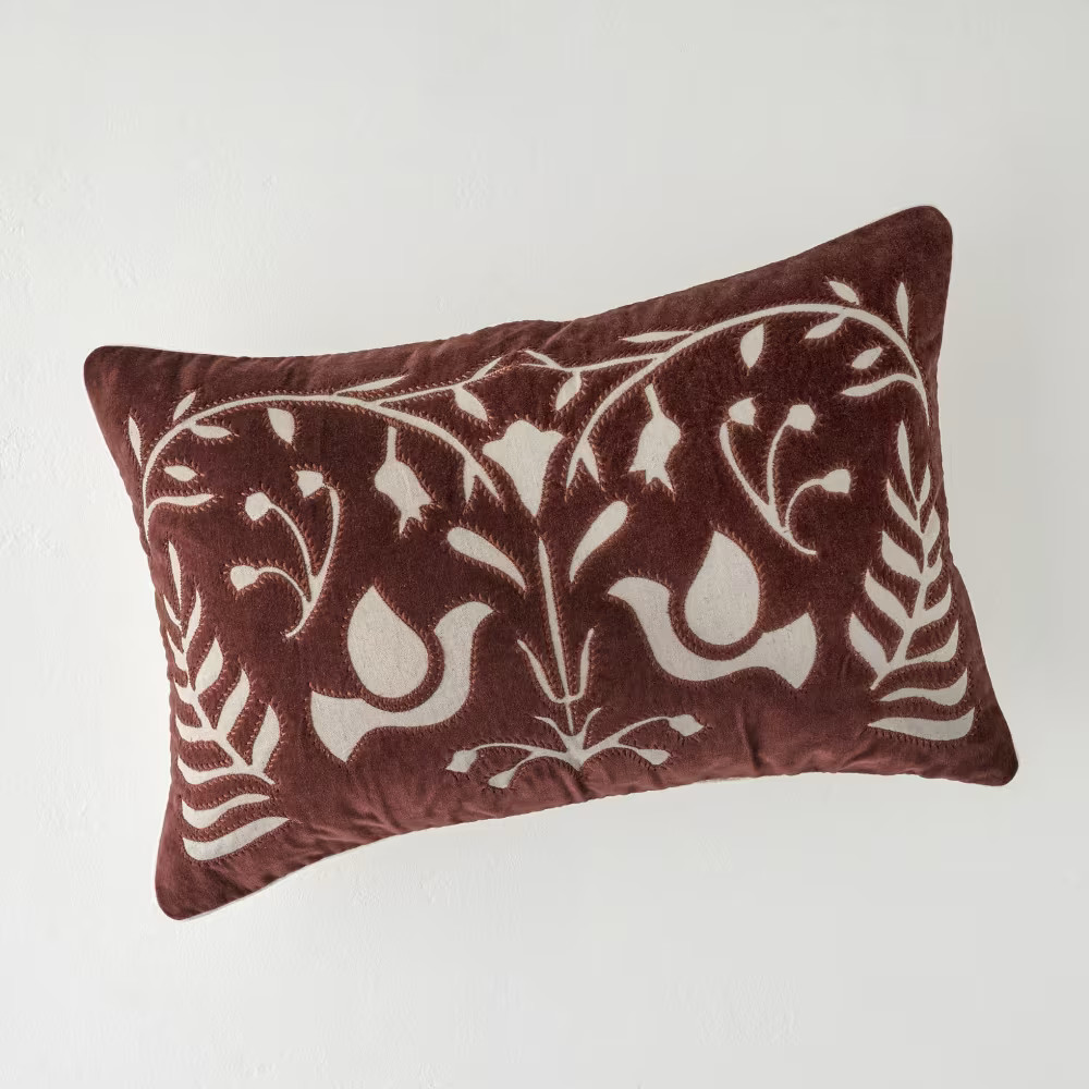 Winter Splendor Velvet Lumbar Pillow | Magnolia