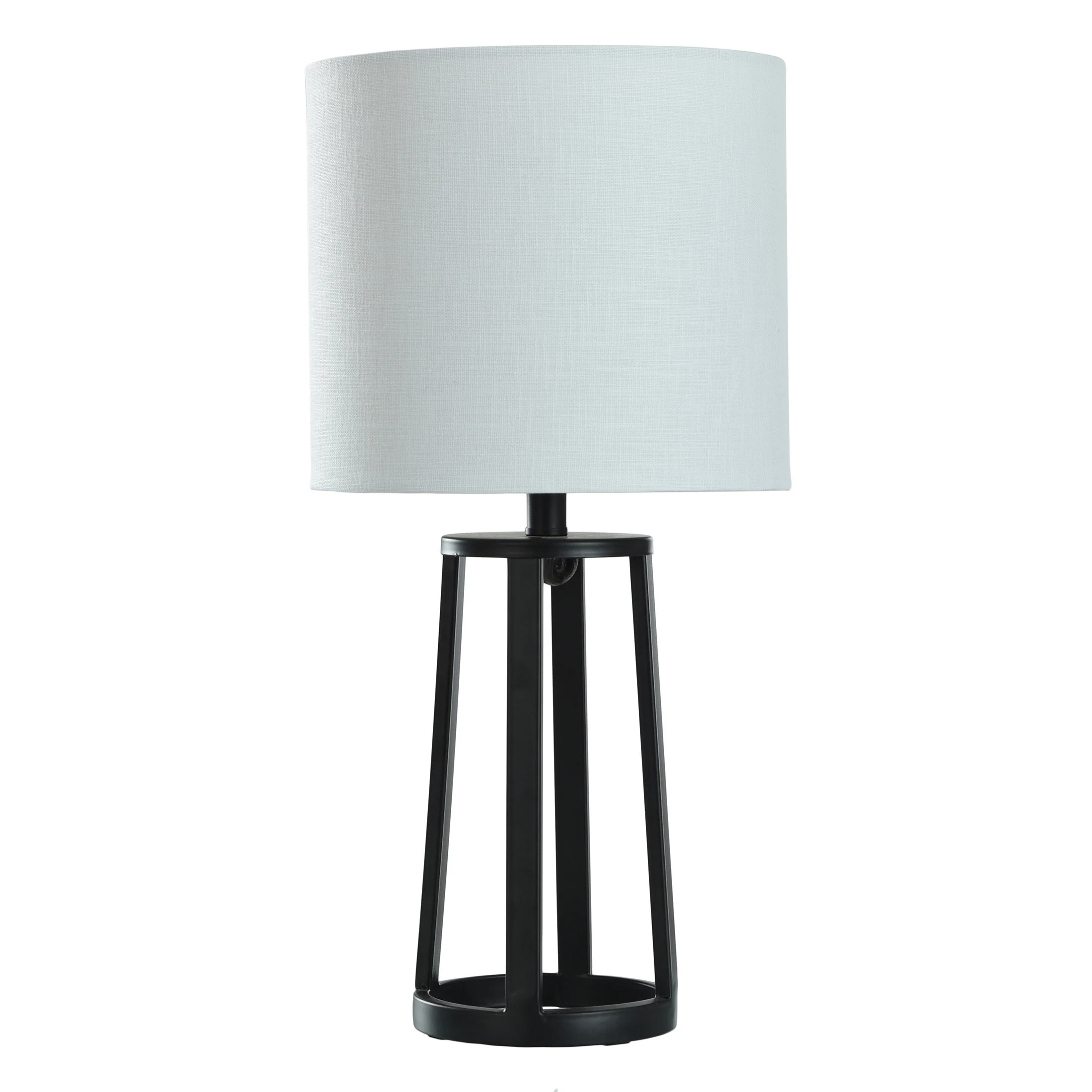 Better Homes & Gardens Modern Matte Black Table Lamp with Classic Drum Shade, 18" Tall x 9" Wide | Walmart (US)