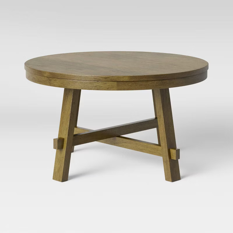 Target/Furniture/Living Room Furniture/Coffee Tables‎Shop all ThresholdEdonton Round Wood Farmh... | Target