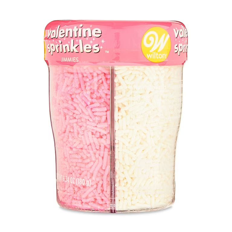 Wilton Valentine's Day 3-Cell Sprinkle Decorations, Red, White & Pink Jimmies, 6.34 oz. | Walmart (US)