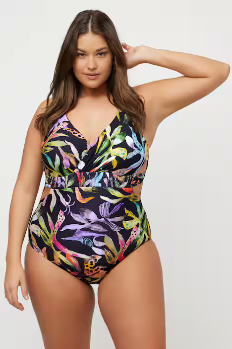 Floral Print Swimsuit | Swimsuits | Swimwear | Ulla Popken - US & CA