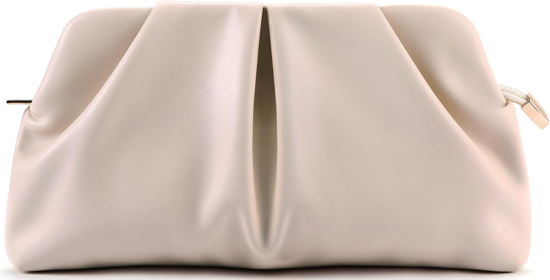 Women Clutch Bag Dressy Formal Handbag Pleated PU Clutch Purse Detachable Chain Crossbody Bag | Amazon (US)