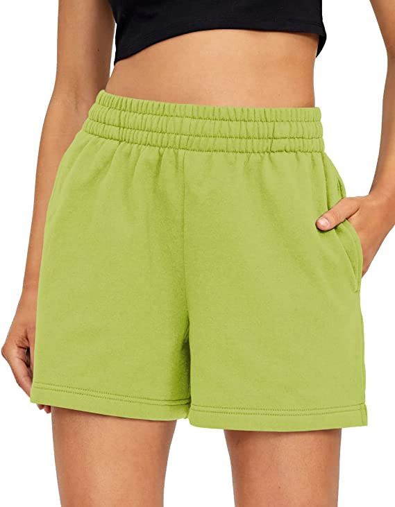 AUTOMET Womens Shorts Casual Summer Drawstring Comfy Sweat Shorts Elastic High Waist Running Shor... | Amazon (US)