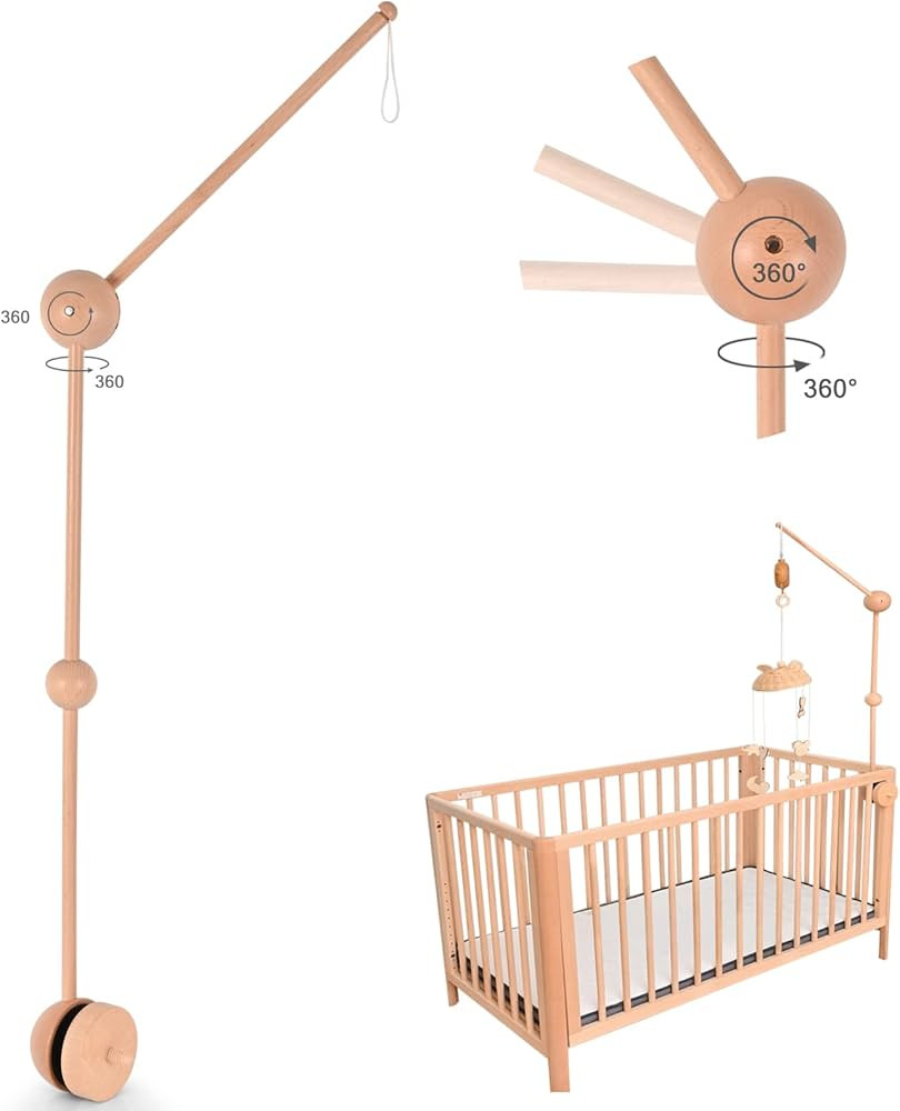 Crib Mobile Arm - Baby Mobile Holder for Nursery, 30 Inch Mobile Hanger, 2 X 360° Adjustable Ang... | Amazon (US)
