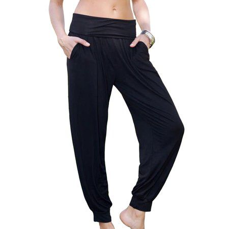 Dokotoo Women s Black High Waist Jogger Pants Loose Yoga Pajama Lounge Pants Size Small US 4-6 | Walmart (US)