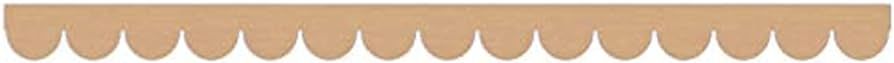 5 Pack of 12 Inch Unfinished Wooden Scalloped Moulding Trim (5, 12 Inch) | Amazon (US)
