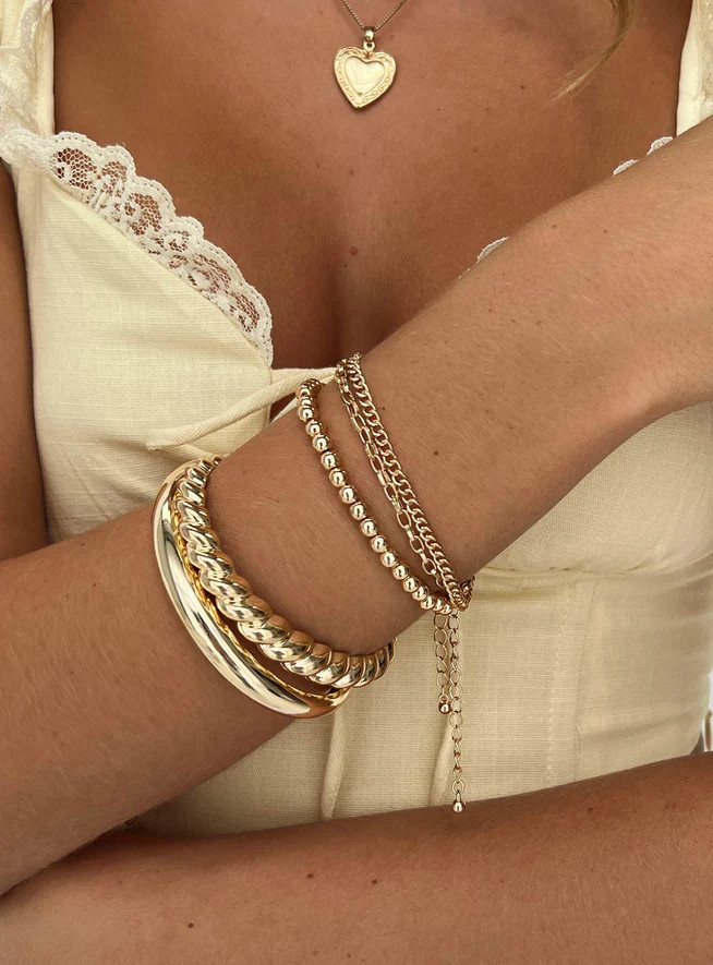 Cerena Bracelet Pack Gold | Princess Polly US