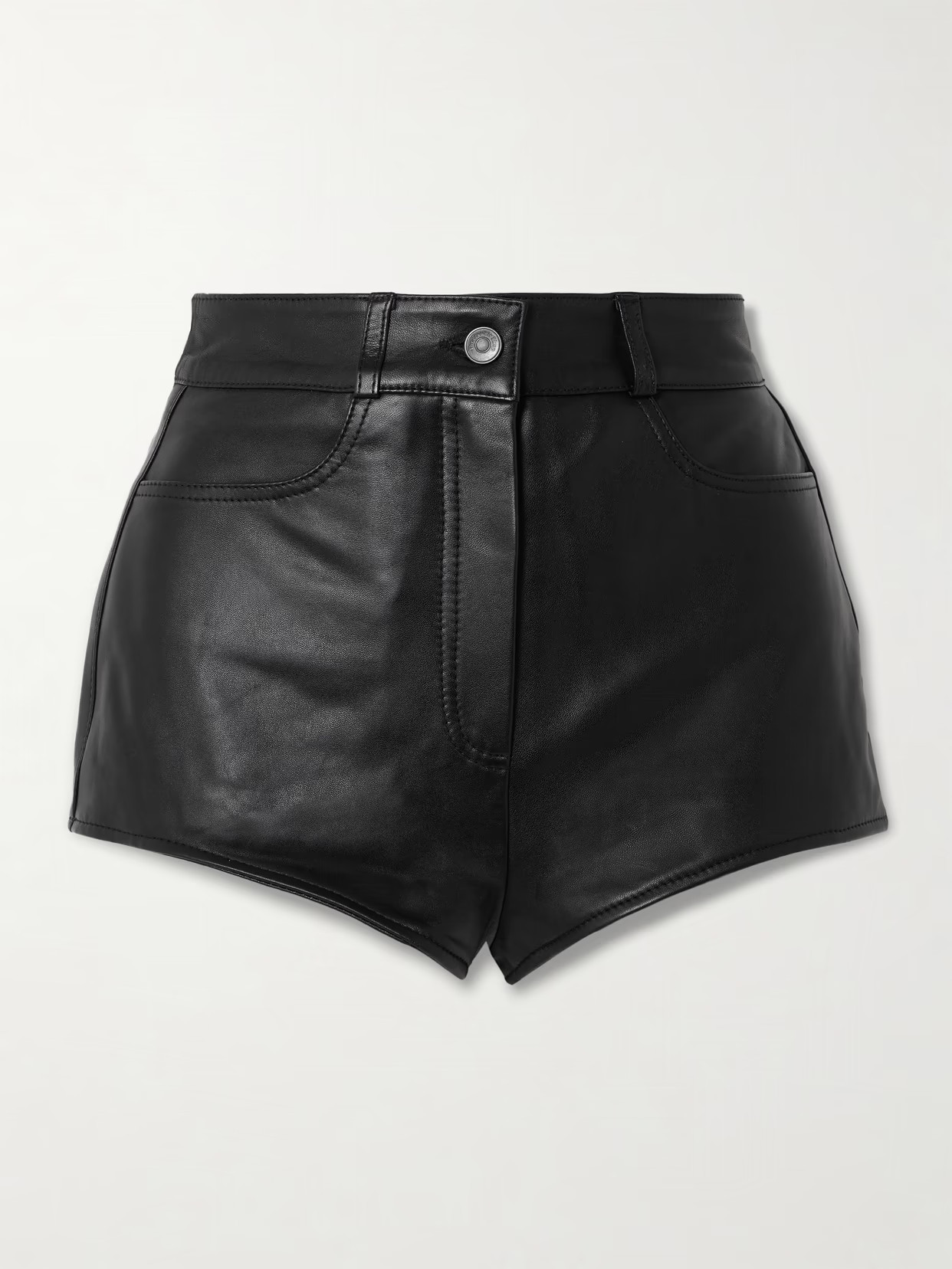 The Frankie Shop - Loen Leather Shorts - Black | NET-A-PORTER (UK & EU)
