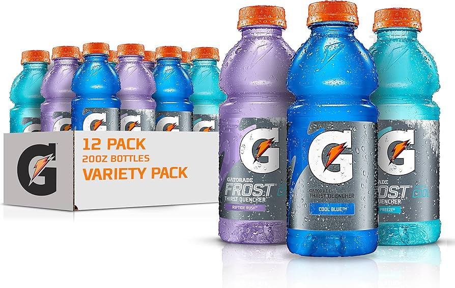 Gatorade Original Thirst Quencher 3-Flavor Frost Variety Pack, 20 Fl Ounce - Pack of 12 | Amazon (US)