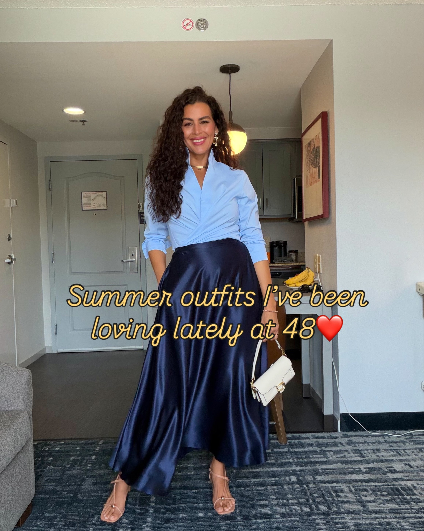 Summer outfits I’ve been loving as a 48 year old! From a gorgeous blue  silk maxi skirt, the perfect blue button down, the cutest jeans, linen shirt, perfect cropped jeans, to a lace dress that is perfect as a wedding guest!

#LTKSeasonal #LTKOver40 #LTKU