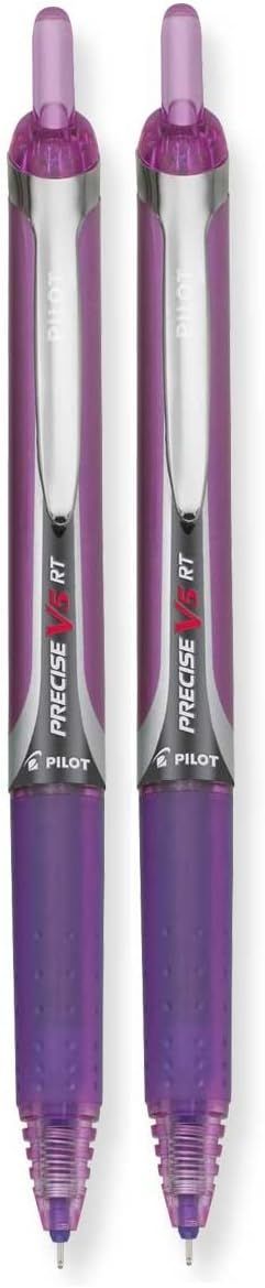 Pilot : Precise V5RT Retractable Rolling Ball Pen, Purple Ink, Extra Fine Point -:- Sold as 2 Pac... | Amazon (US)