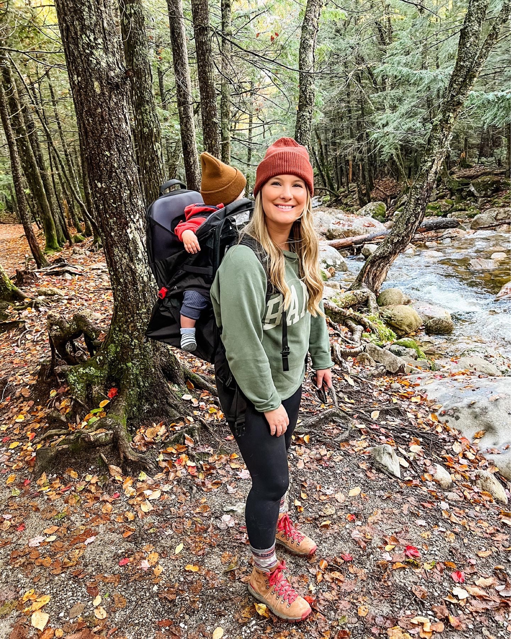 Hiking
Baby carrier
Hiking boots
Green sweatshirt

#LTKbaby #LTKfindsunder100 #LTKtravel