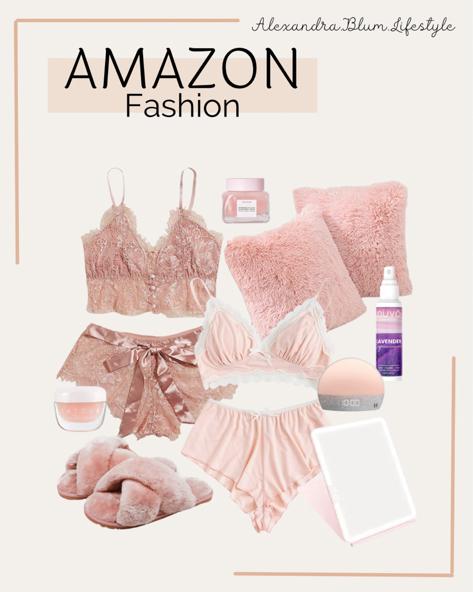Pjs, lingerie, night time beauty routine, sandals, travel mirror, and sound machine! Amazon fashion! Amazon finds! 

#LTKSeasonal #LTKunder50 #LTKFind