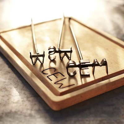 Monogrammed Steak Brand & Carving Board | Williams-Sonoma