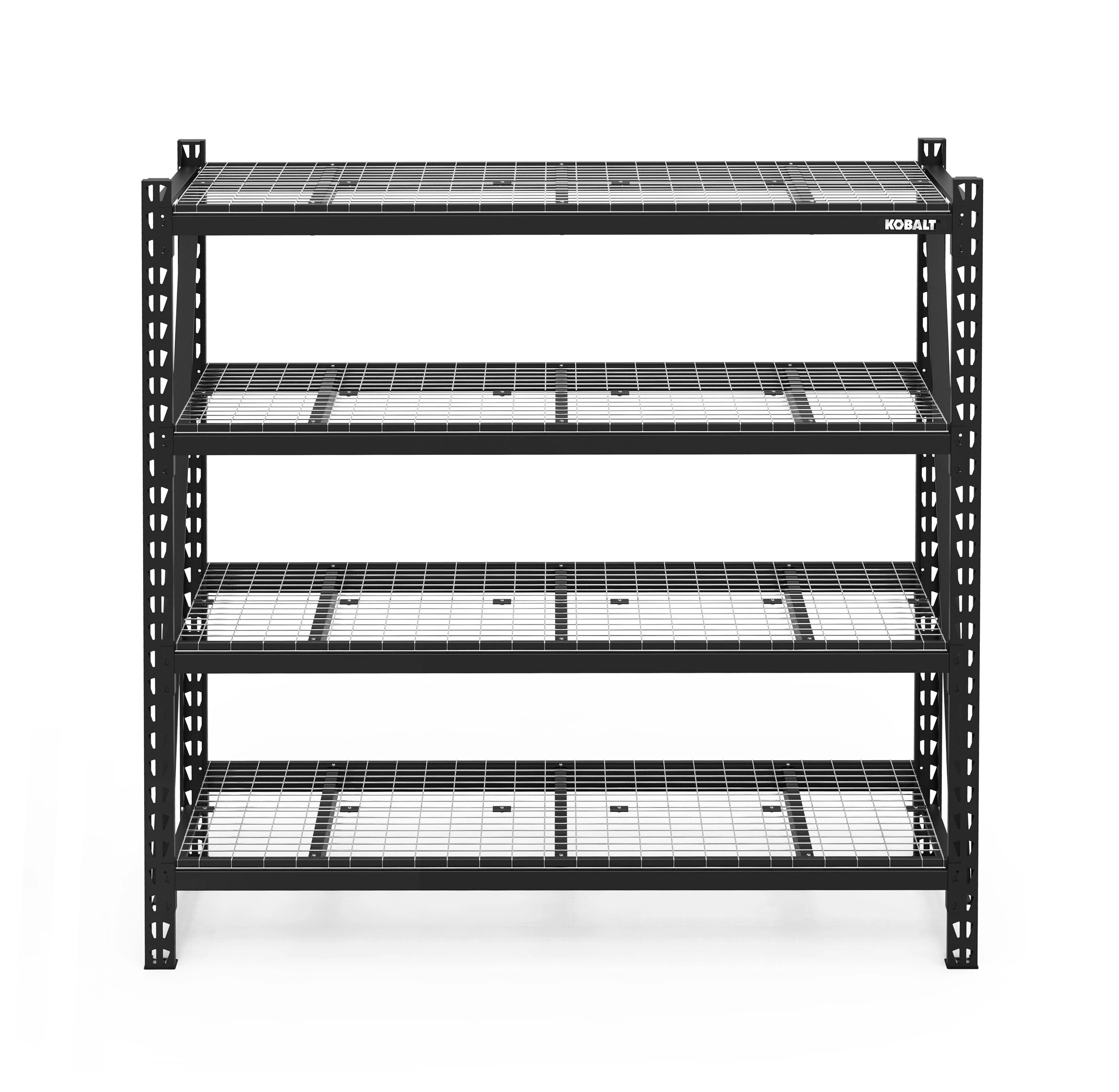 Kobalt Bolted 4 -Tier Heavy Duty Black Steel Utility shelving unit ( 84-in W x 24-in D x 84-in H ) | 19019 | Lowe's