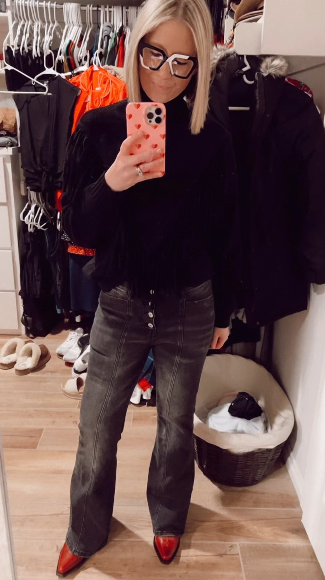 Black western outfit red boots

#LTKOver40 #LTKShoeCrush #LTKStyleTip