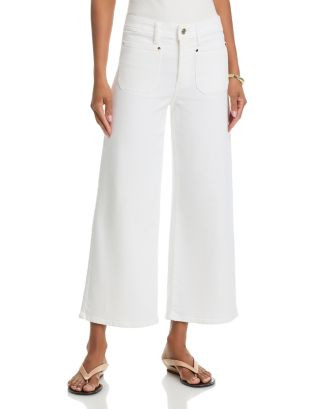 FRAME Le Slim Palazzo Crop Harbor Jeans in Au Natural | Bloomingdale's Women | Bloomingdale's (US)