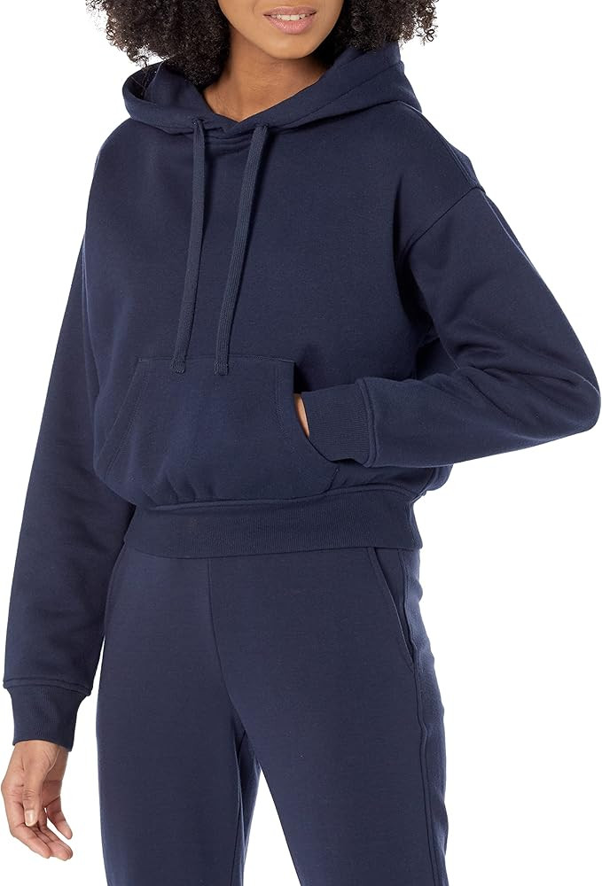 Amazon.com: Amazon Essentials Women's Crop Hoodie Sweatshirt (Available in Plus Size), Black, 5X ... | Amazon (US)