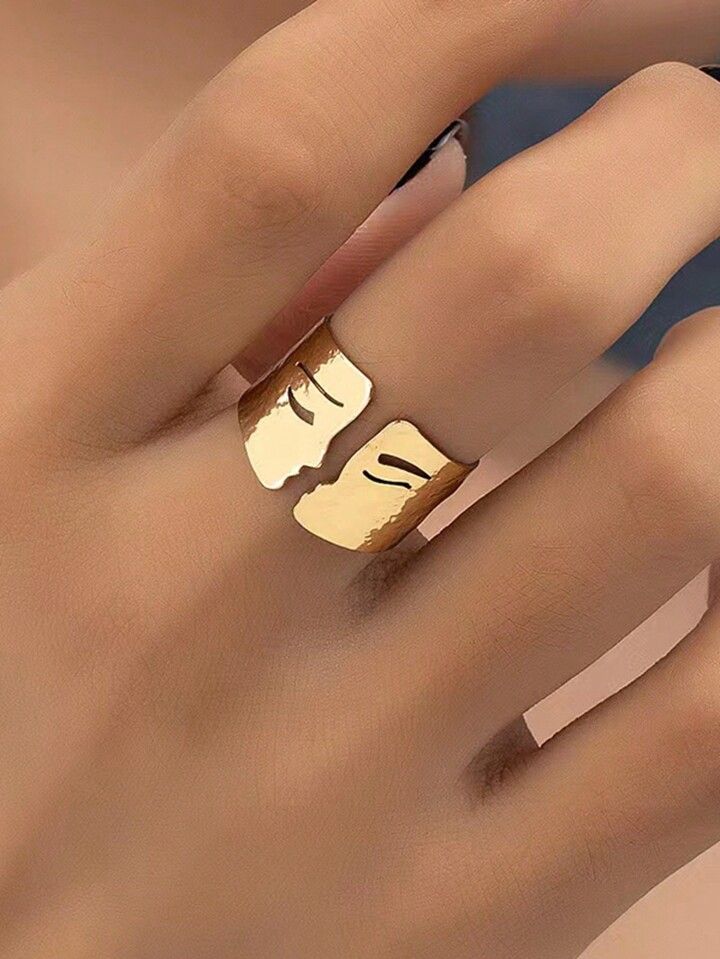Adjustable Face Ring Jewelry Gifts Valentine's Day Gift | SHEIN