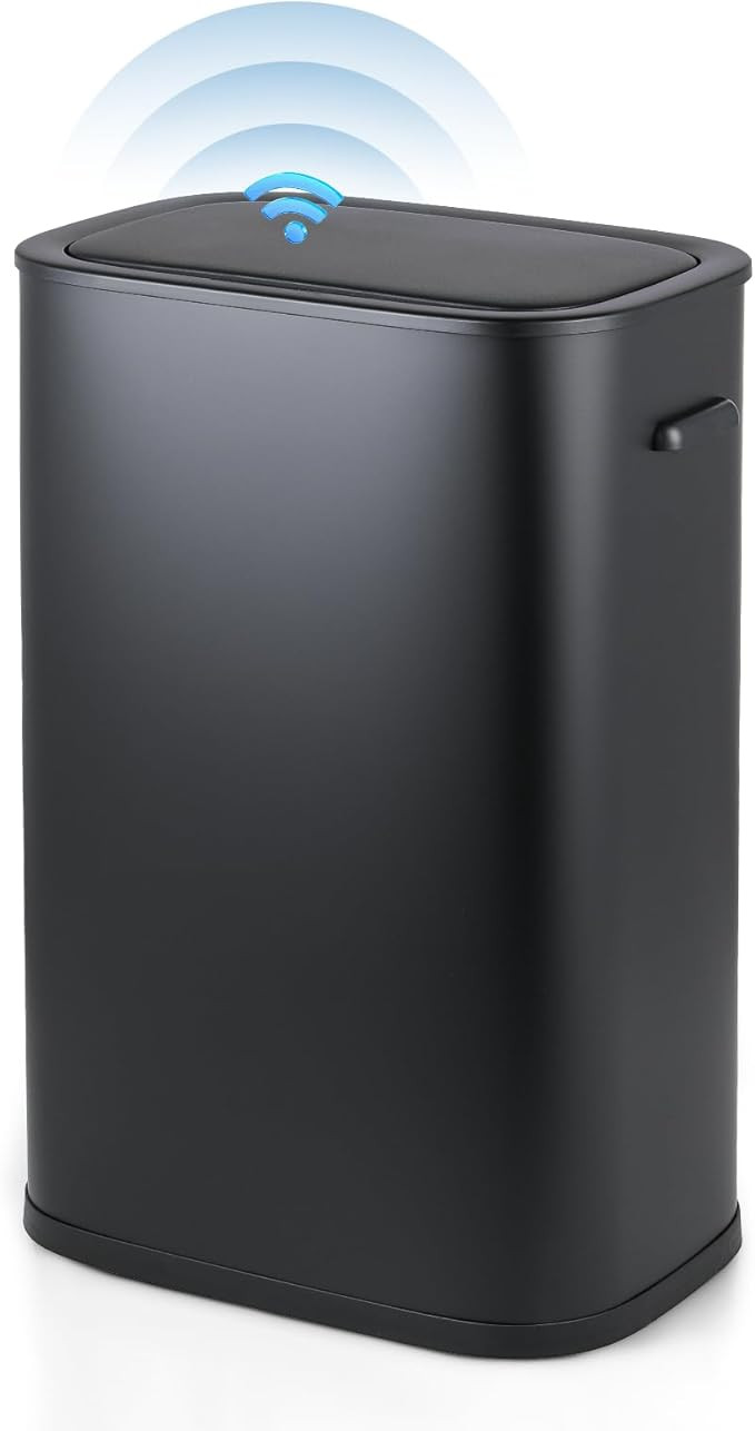 MoNiBloom 14.5-Gallon Touchless Automatic Motion Sensor Trash Can with Soft-Close Lid for Kitchen... | Amazon (US)