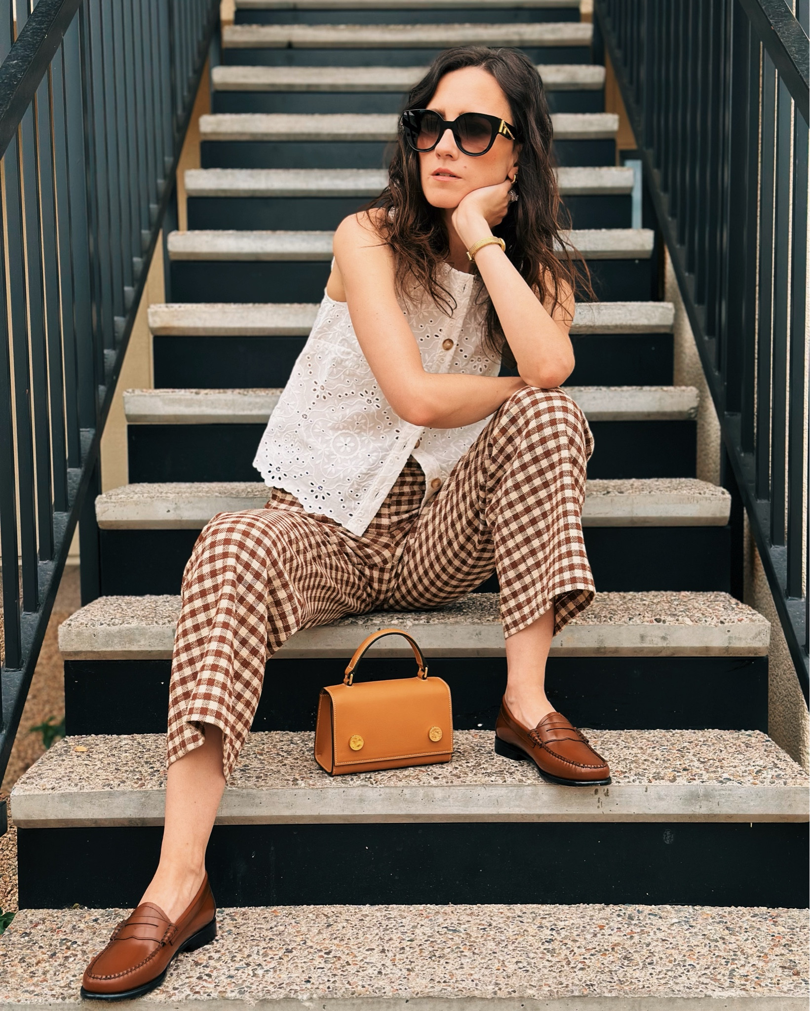 This might just be my fave outfit of 2025 so far 🤎🤍 you all have been loving these gingham pants which makes me so happy! Thanks for your encouragement as I step outside my fashion comfort zone 🤗 

#LTKSummerEdit #LTKSeasonal #LTKStyleTip