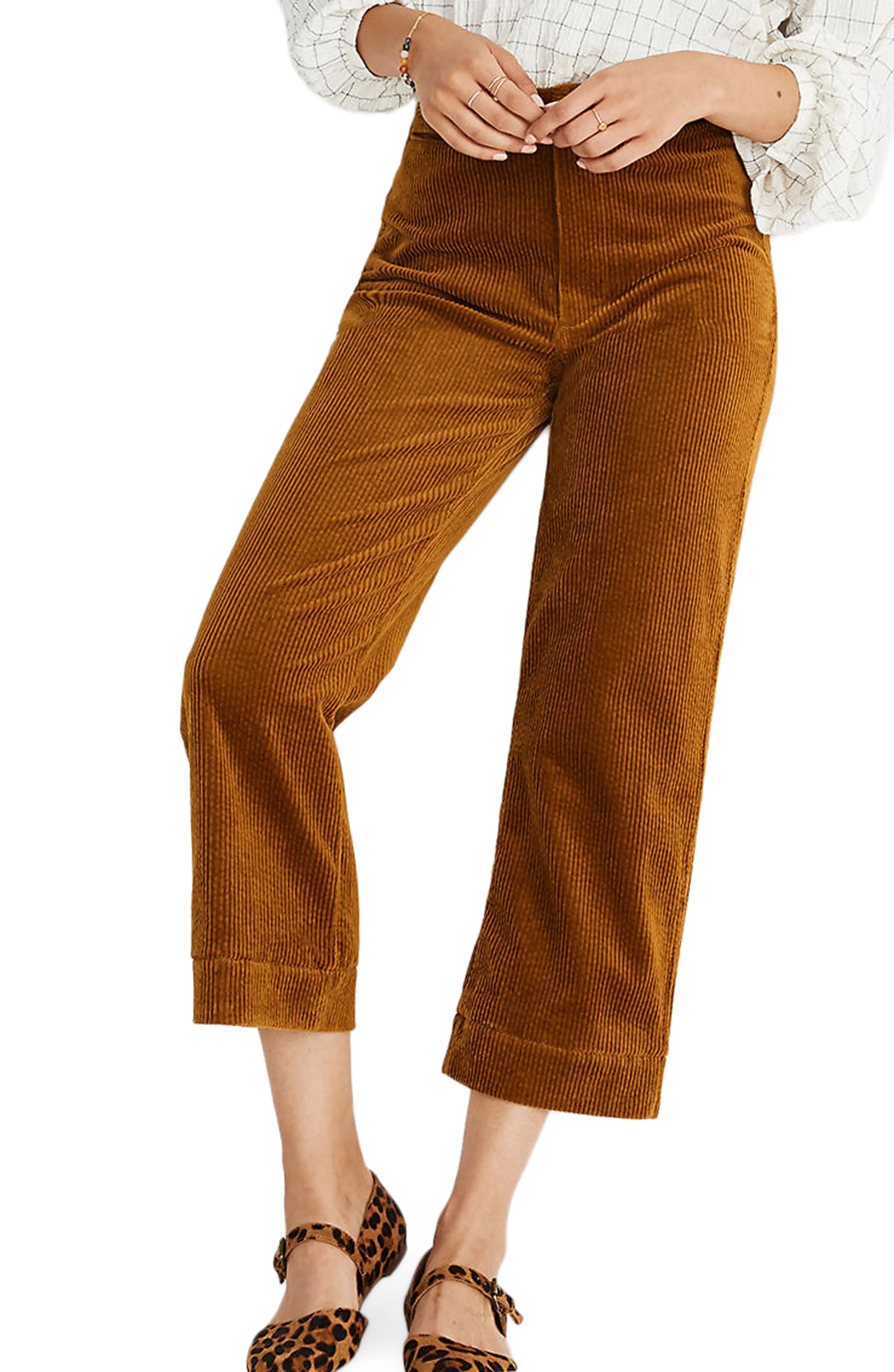 Slim Emmett Wide Leg Crop Pants: Corduroy Edition | Nordstrom