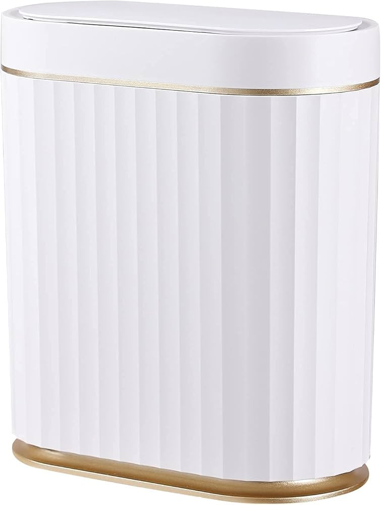 ELPHECO Bathroom Trash Can with Lid Automatic Garbage Can, 2 Gallon Slim Smart Trash Can, Small P... | Amazon (US)