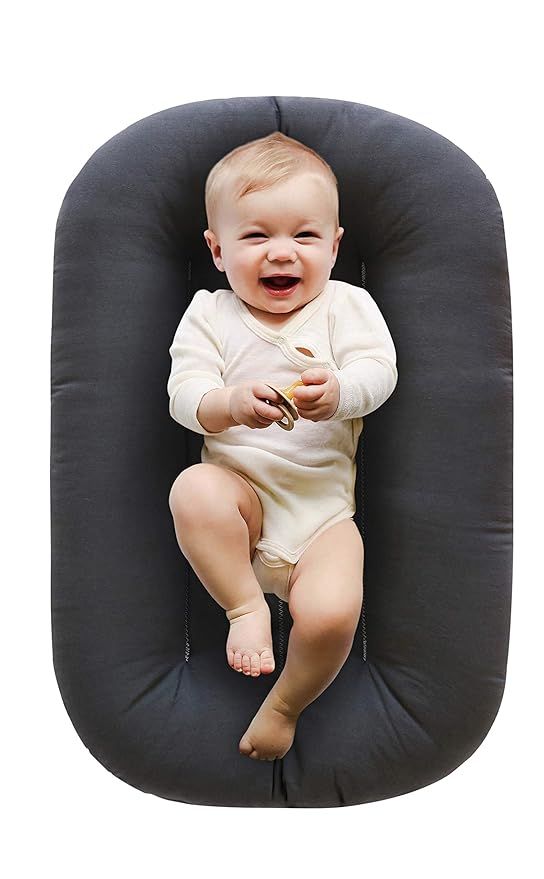 Snuggle Me Organic Bare | Baby Lounger & Infant Floor Seat | Newborn Essentials | Organic Cotton,... | Amazon (US)