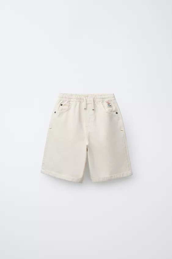BAGGY BERMUDA SHORTS WITH LABEL | Zara UK