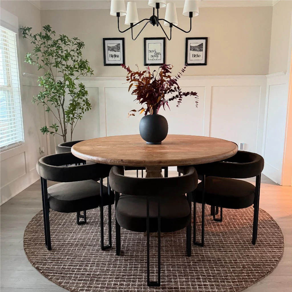 Mia Velvet Dining Chair with Arms (Set of 4) | Pop Maison