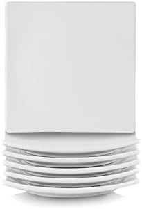 10 Strawberry Street Simply White 6" Coupe Square Appetizer Plate, Set of 6 | Amazon (US)