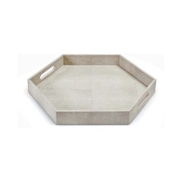 Shagreen Hex Tray in Various Colors | Burke Decor
