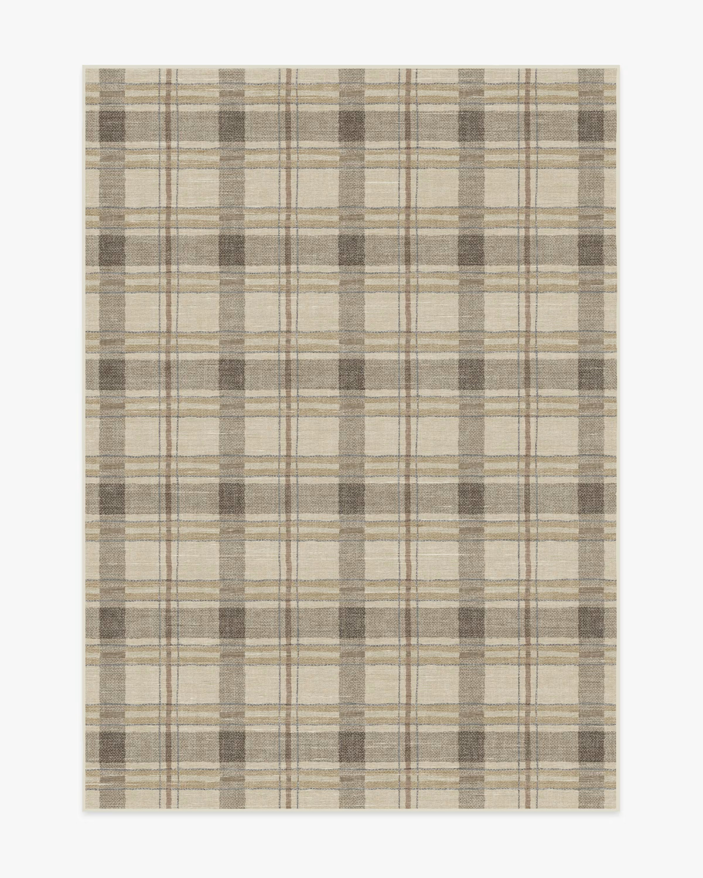 Piper Plaid Neutral Tufted Rug | Ruggable | Ruggable