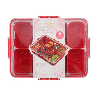 Cook With Color Sparkle Snack Box Food Storage Container Red | Target