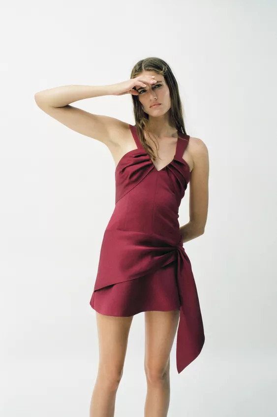 MINI DRESS WITH WAIST DETAIL | Zara UK