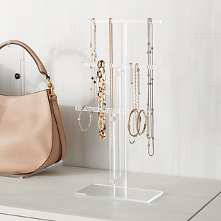 The Container Store® 3-Tier Luxe Acrylic Necklace Stand | The Container Store