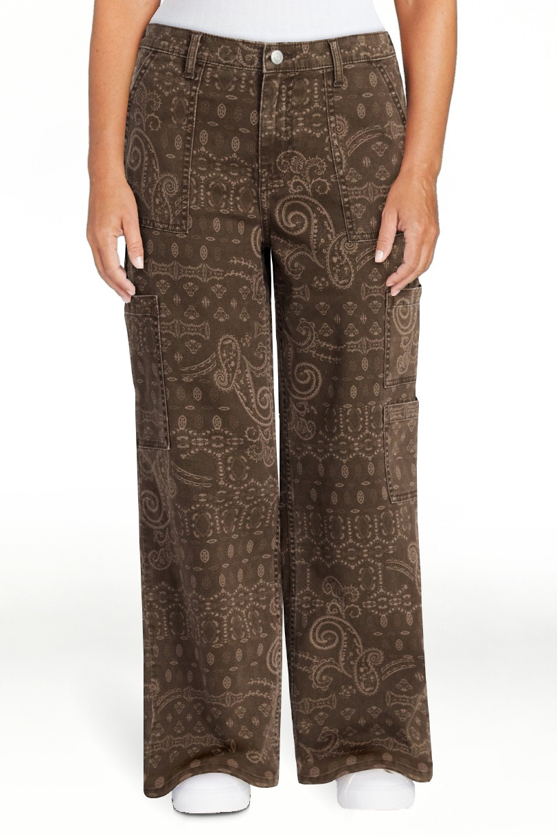 No Boundaries Women's Wide Leg Cargo Pants, 29.5'' Inseam, Sizes XXS-4X | Walmart (US)