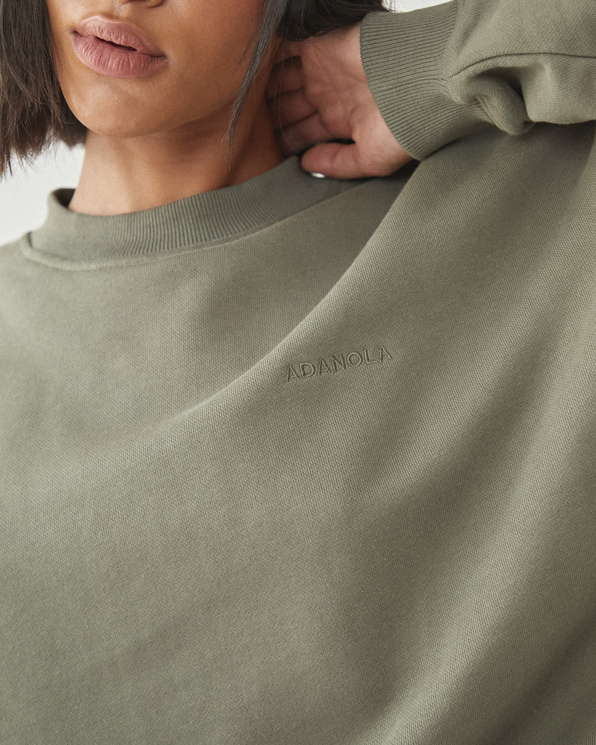Oversized Sweatshirt - Olive Green | Adanola UK
