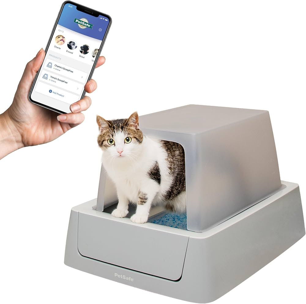 PetSafe ScoopFree Crystal Smart Self-Cleaning Automatic Litter Box - Front Entry - Uncovered Moti... | Amazon (US)