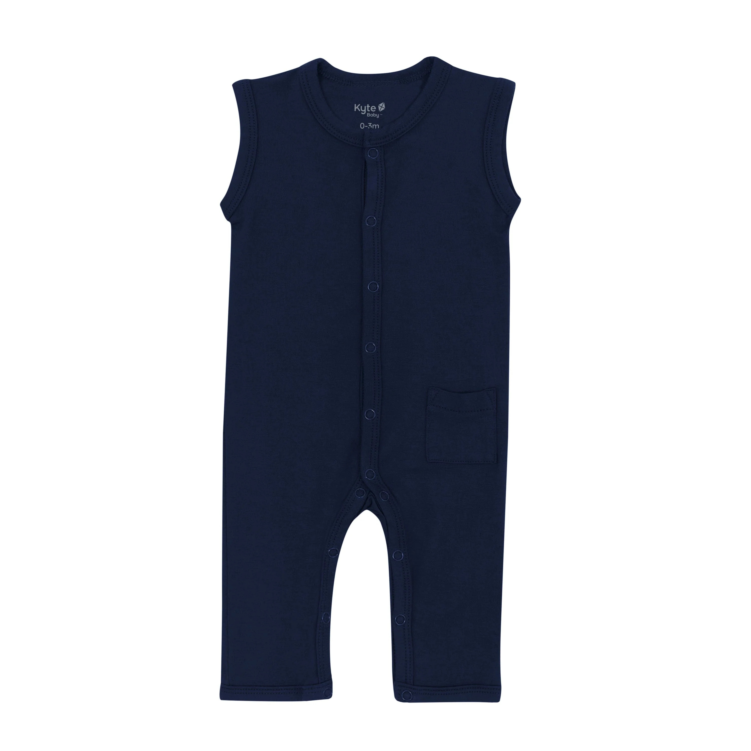 Sleeveless Romper in Navy | Kyte BABY