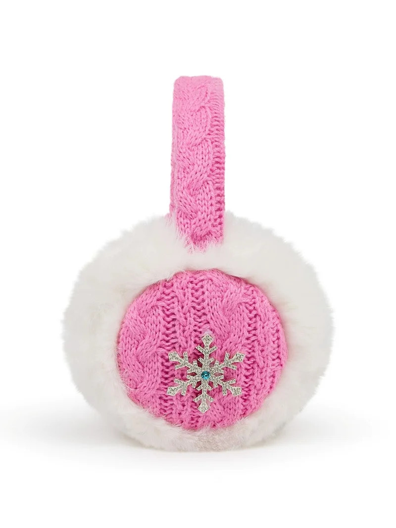 Packed Party Snow Cute Knit Earmuffs, Pink | Walmart (US)