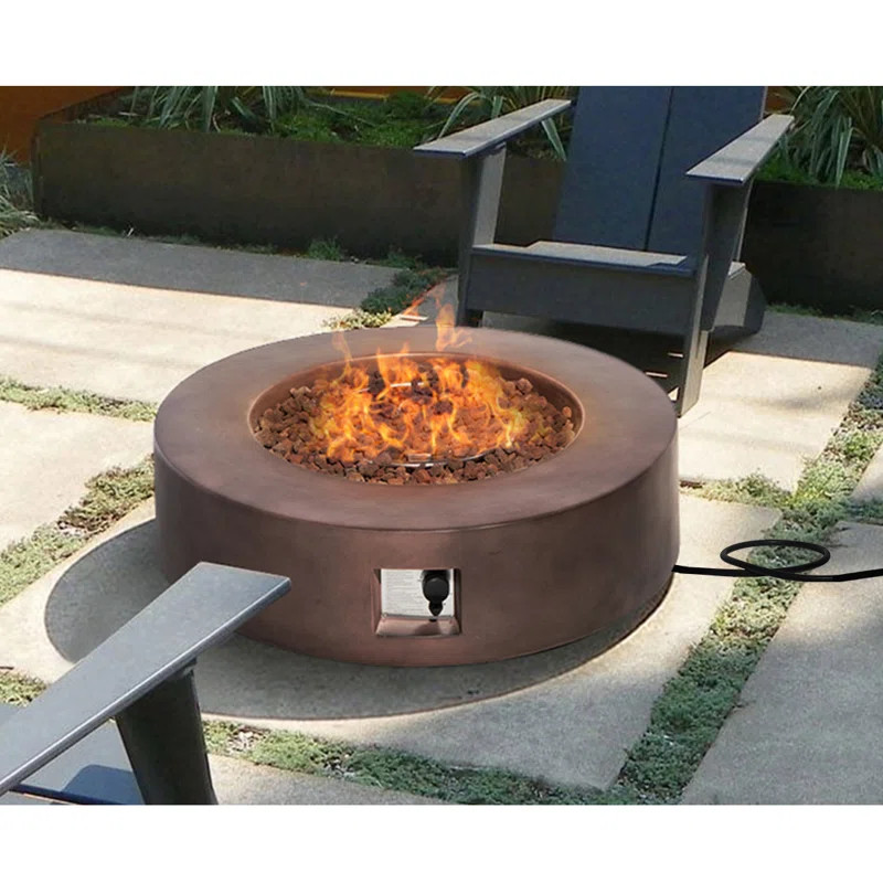 Borgia Concrete Propane Fire Pit Table | Wayfair North America