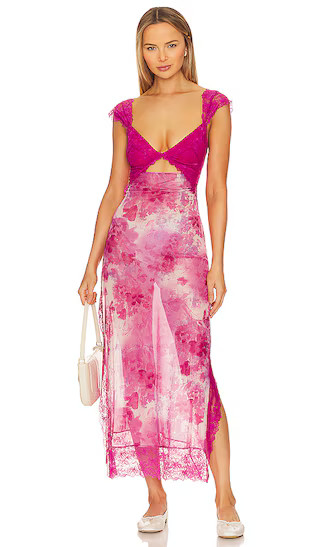 Suddenly Fine Maxi Slip in Rosey Combo | Revolve Clothing (Global)