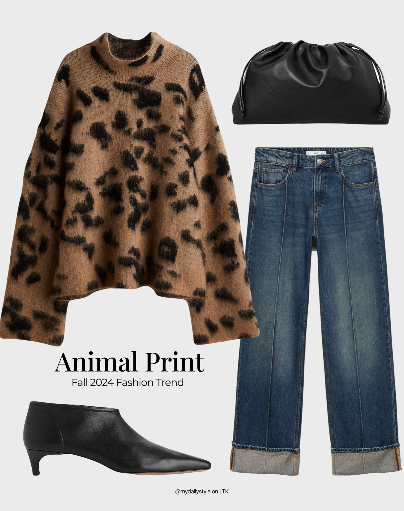 There's nothing better than a classic animal print. Styling trendy animal print knit jumper with a pair of blue denim jeans, leather boots, & handbag.

Tags: animal print, leopard print, fashion trends 2024, fall style, pre-fall, autumn style, fall outfit, autumn outfit, fall fashion, autumn fashion, easy styling, simple everyday look, chic & basic outfit, Parisian look, casual outfit, capsule wardrobe, office look, brunch style, high street.

#LTKstyletip #LTKautumn #LTKbag