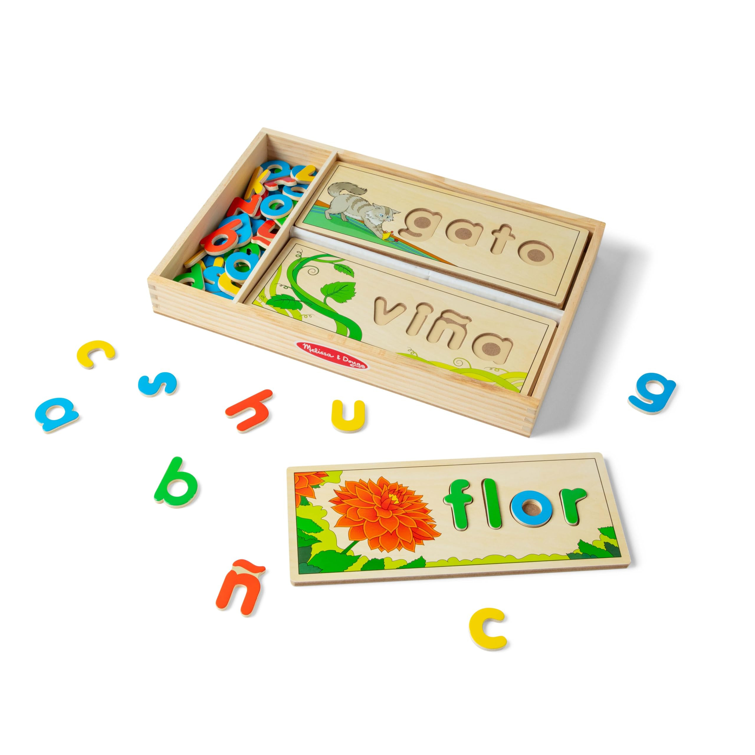 Melissa & Doug Spanish See & Spell Educational Language Learning Toy - FSC-Certified Materials | Amazon (US)