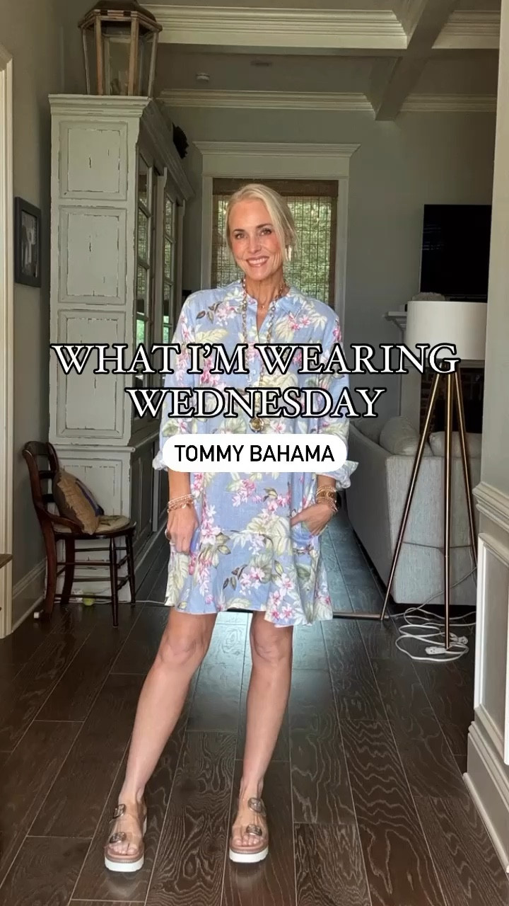 Today’s OOTD is casual, yet cute, for my travel day today! I am wearing the Tommy Bahama Orchid dress that I found at Belk from my order I showed y’all the other day. I sized up in this dress to a Large in order to have some extra length and room for a more loose fit. The clear platform sandals are from Chinese Laundry.

My initial necklace is from Loft, as well as, my palm leaf gold earrings. My three different bracelet stacks are from Loft, Amazon, and Victoria Emerson. My watch band is also from Amazon today! And of course no outfit of mine would be complete without my Jennifer Ponson jewelry. I’m wearing the 36” necklace and the 7.5" Gold Plated Chain Bracelet from the Italian Coin Collection. 

Comment the word JEWELRY, and I’ll manually send you a separate link for the Jennifer Ponson Designs.  Use code LAUREN10 for 10% off and FREESHIP for free shipping in the US. She ships outside the US for a fee.

If I were not traveling today, I would pair this outfit either a woven straw tote bag and maybe even a slightly oversized hat, so I linked some options for those as well. 

#LTKFindsUnder100 #LTKStyleTip #LTKMidsize