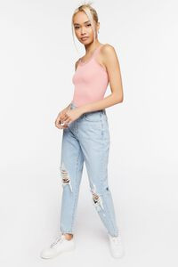 Recycled Cotton Distressed Mom Jeans | Forever 21 (US)